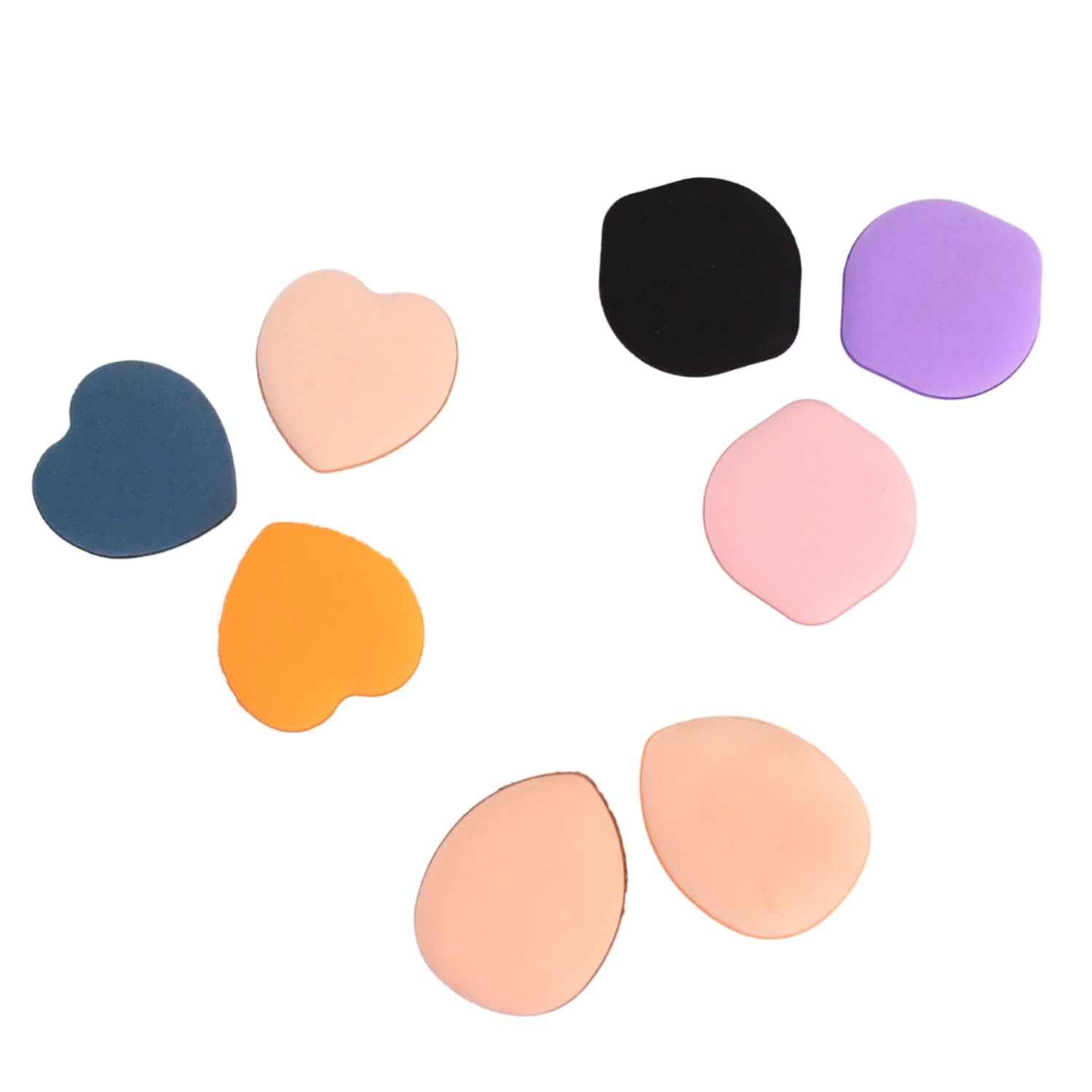 Mini Finger Makeup Powder Puff – Precise 8-Pcs Multicolor Set