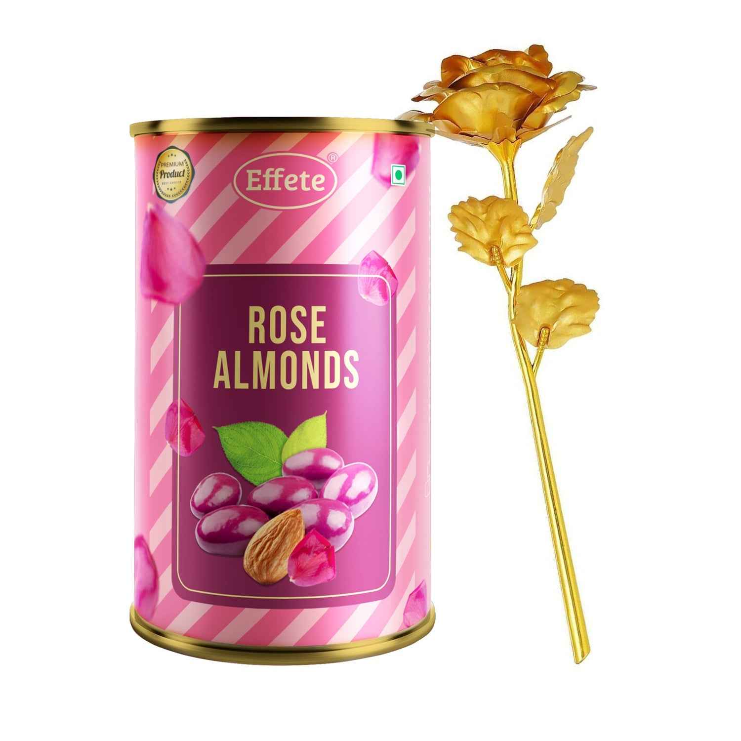 Golden Rose Gift Set – Luxury Rose Almonds Combo