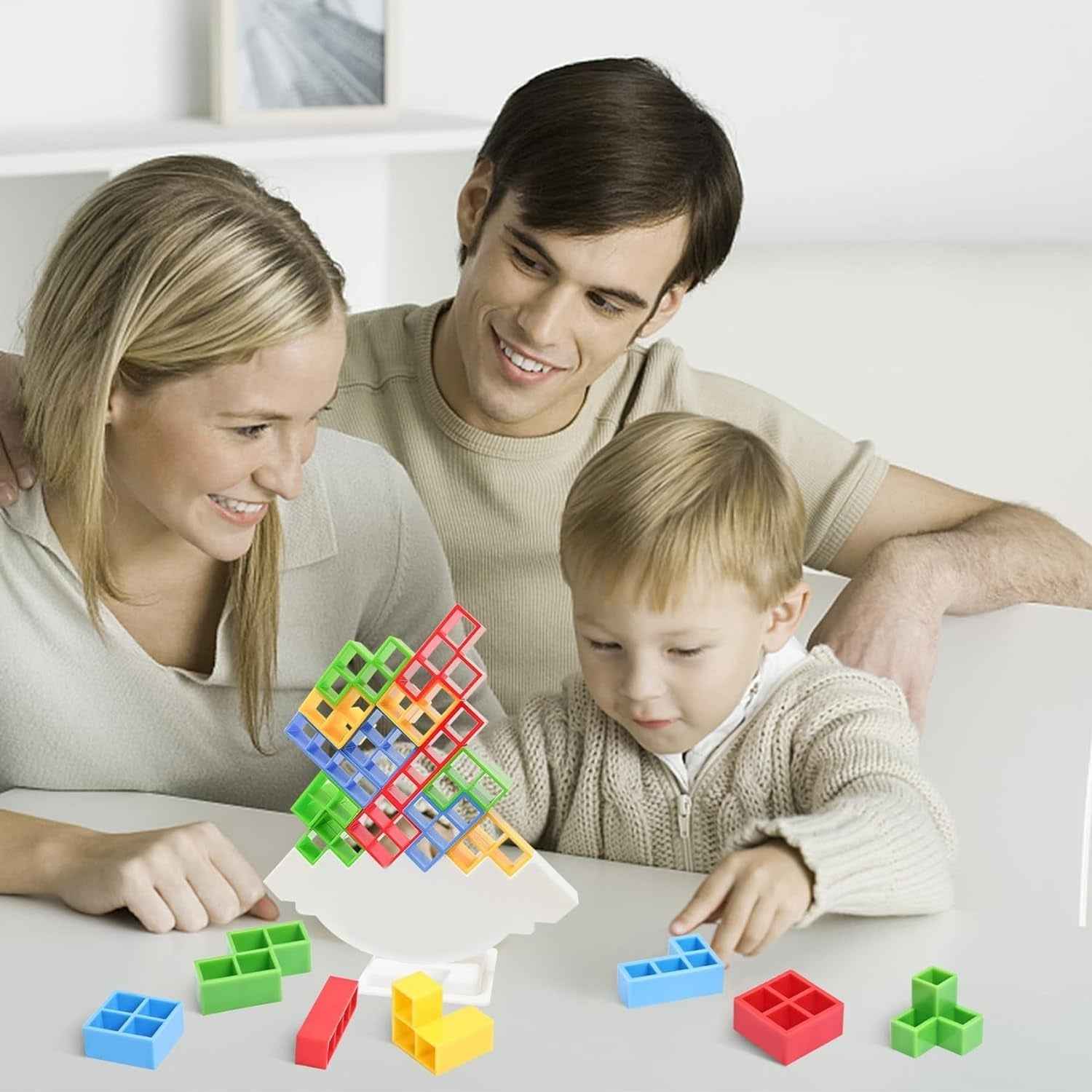 Tower Balance Game – 16 Pcs Skill Builder | Boardoria