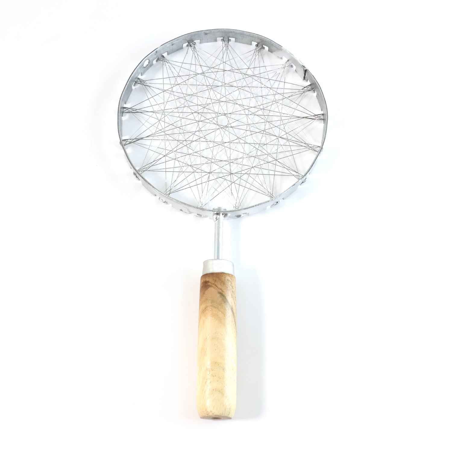 Stainless Steel Wire Skimmer – Heat-Resistant Wooden Handle