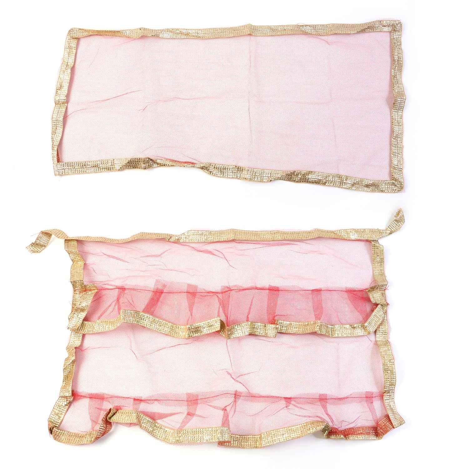 Tulsi Vastra Pooja Cloth – 2-Piece Premium Red Set with Gold Border