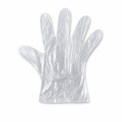 Hygienic disposable transparent plastic gloves