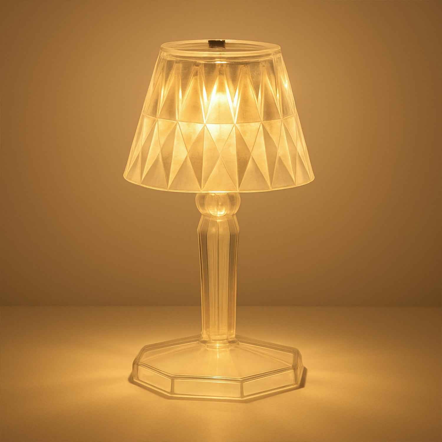 Crystal Table Lamp – Transparent Mini LED Reflection Light | Styleva