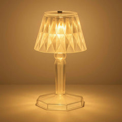 Crystal Table Lamp – Transparent Mini LED Reflection Light | Styleva
