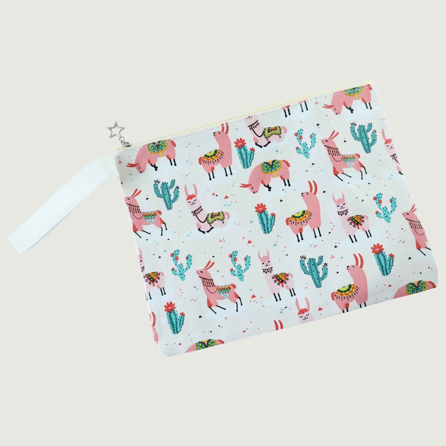 Printed Zipper Pouch – Compact Multipurpose Organizer with Wrist Strap