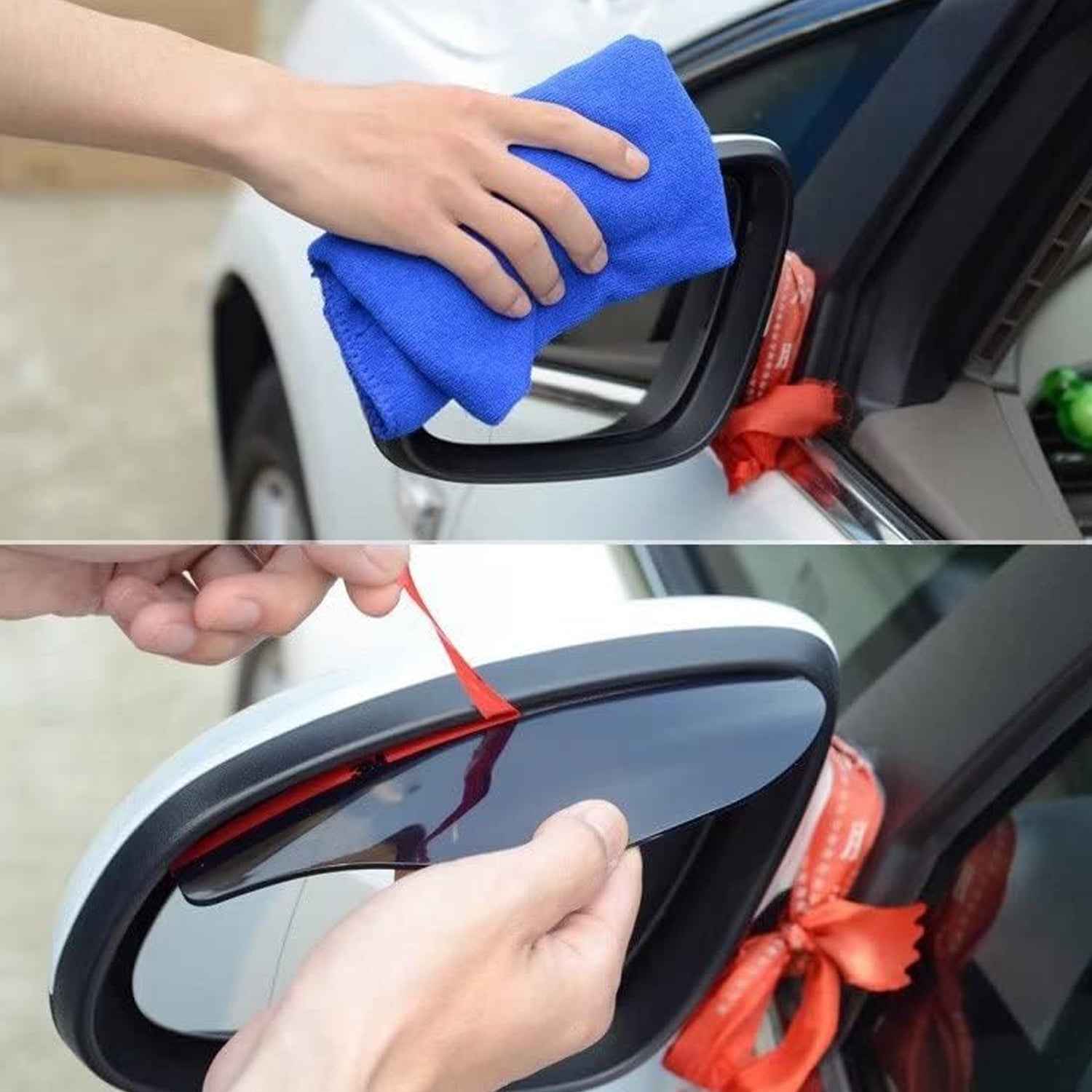 Car Rearview Mirror Rain Protector – Anti-Glare, All-Weather | Velvet Wheels