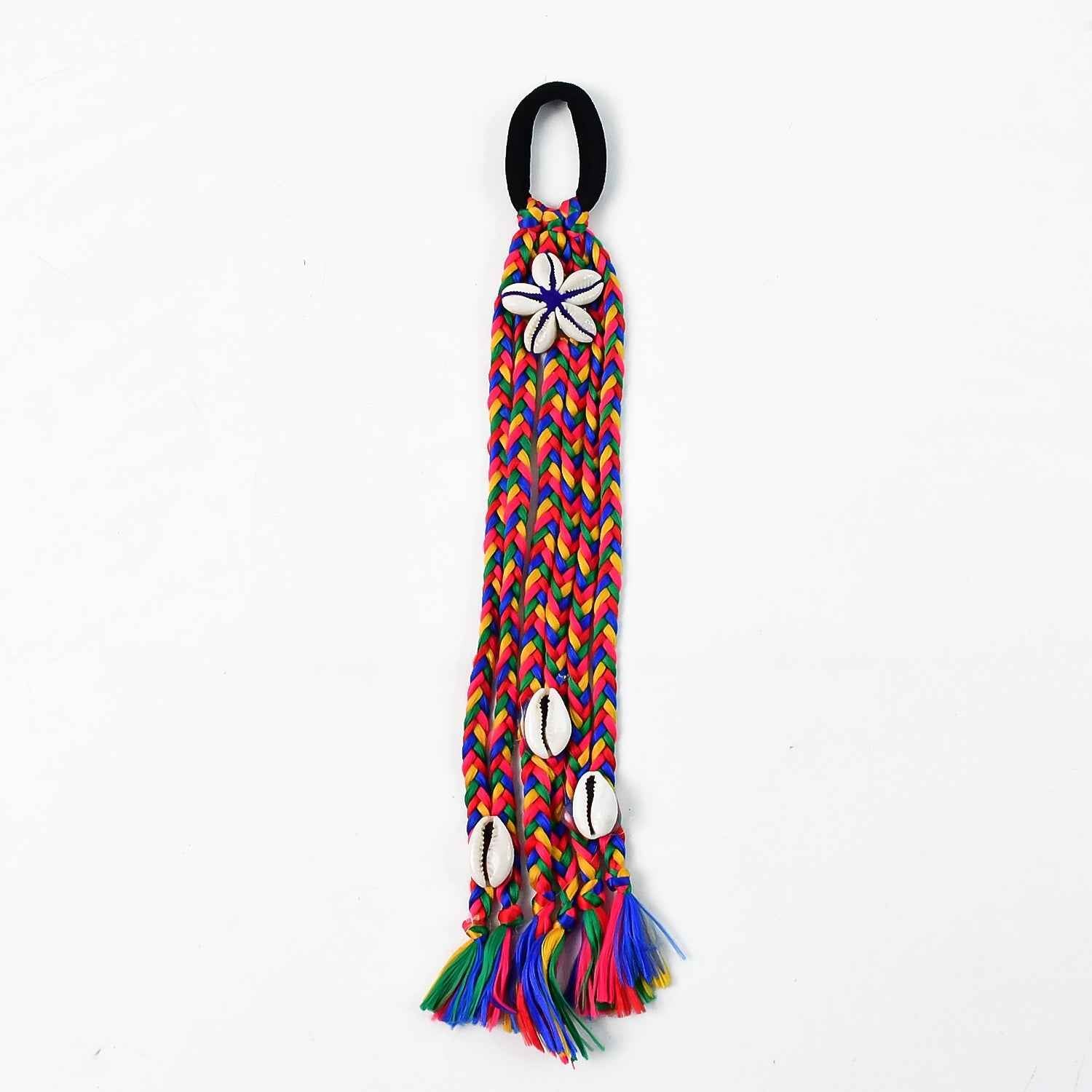Multicolor Braided Hair Accessory – Traditional Stylish Kodi String Bow