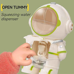 Kids Astronaut Water Bottle – Fun Sipper with Straw & Strap | MixologyPro