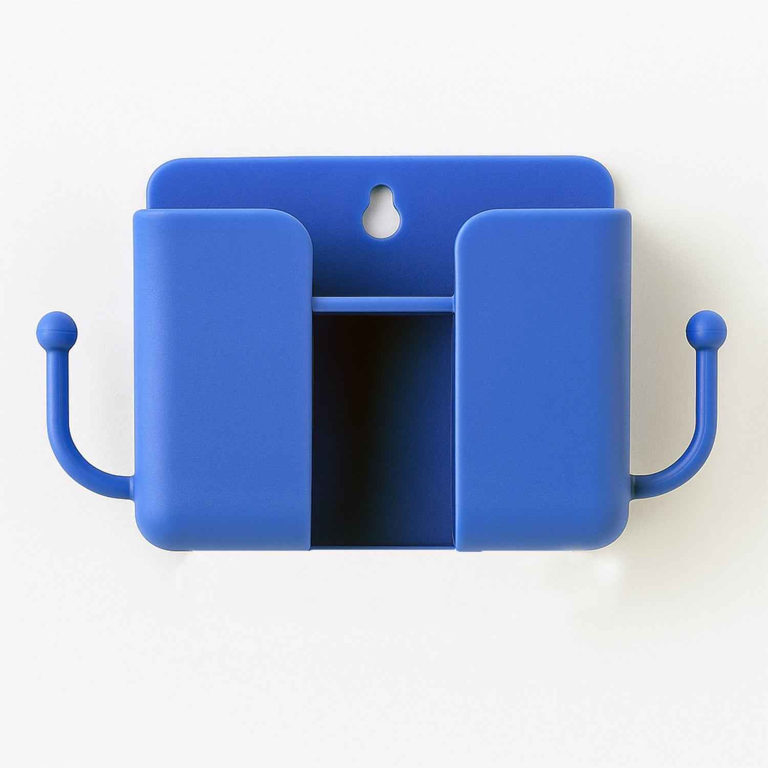 Wall Mount Mobile Stand – Compact Blue Phone Holder with Hook