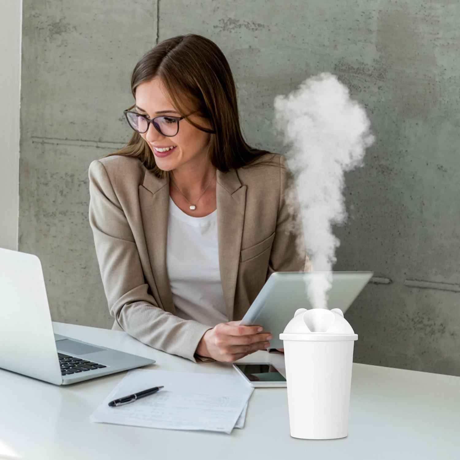 USB Humidifier – Cute Bear LED Air Mist Diffuser for Home | Airvanta