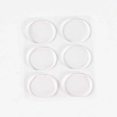 Silicone shoe pads in use inside comfortable footwear cushioning the heel