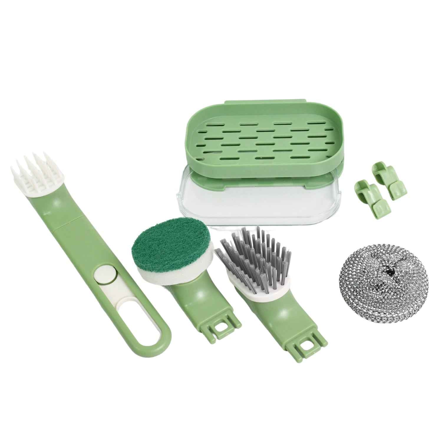 Dish Brush Set – 9-Piece Kitchen Cleaning Kit | VelvetBubbles