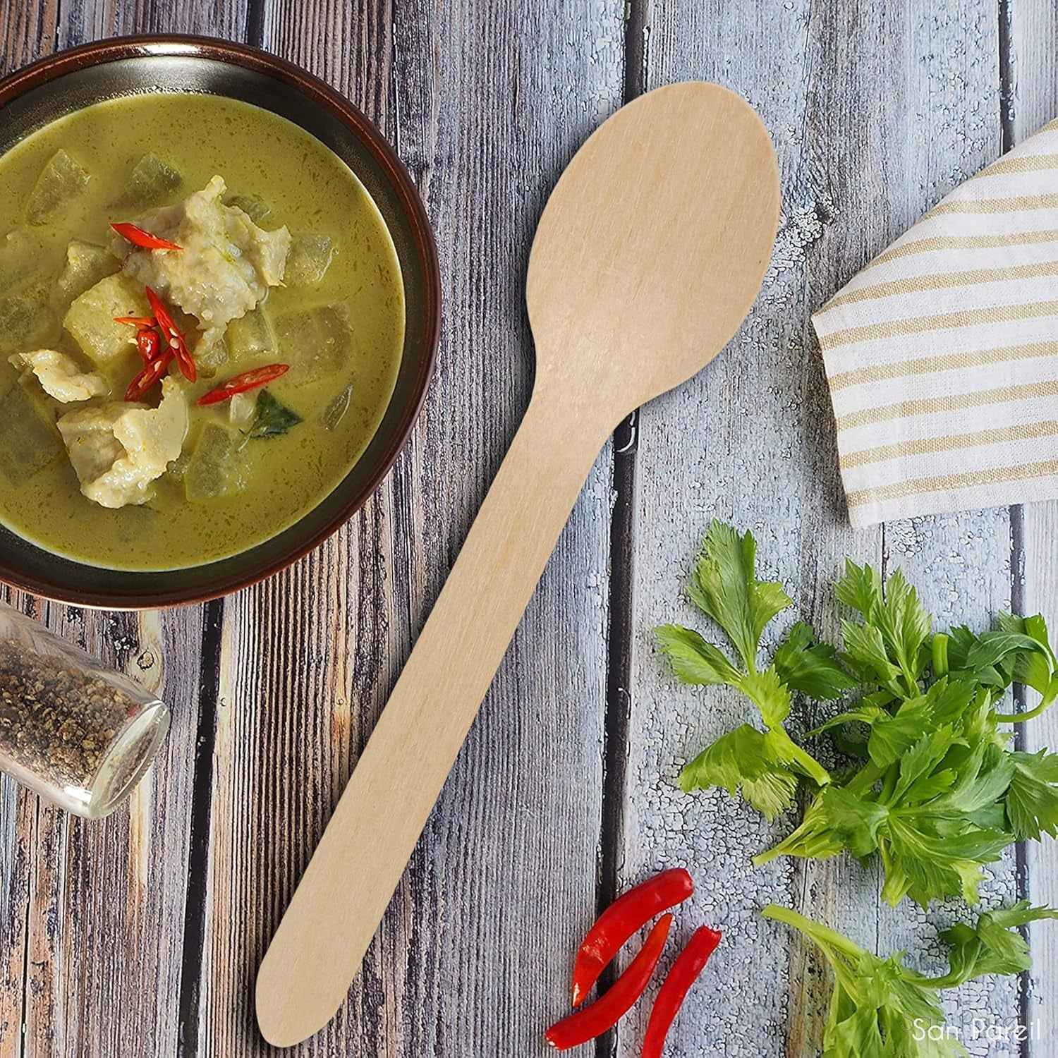 Wooden Tea Spoon 110mm – Eco-Friendly & Sturdy 30 Pcs Pack