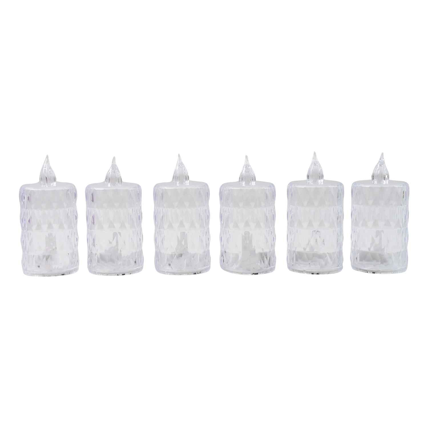 LED Crystal Flameless Candle Set – Elegant 6-Piece Décor