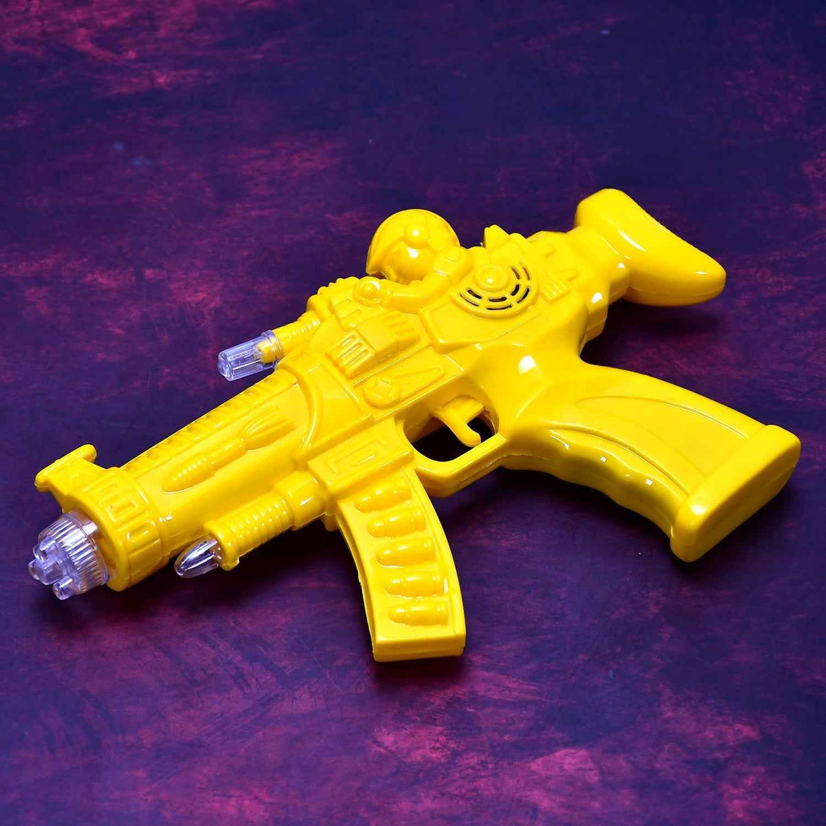 Musical Transparent Toy Gun – Rainbow Light & Gear Play | Colorful Creations