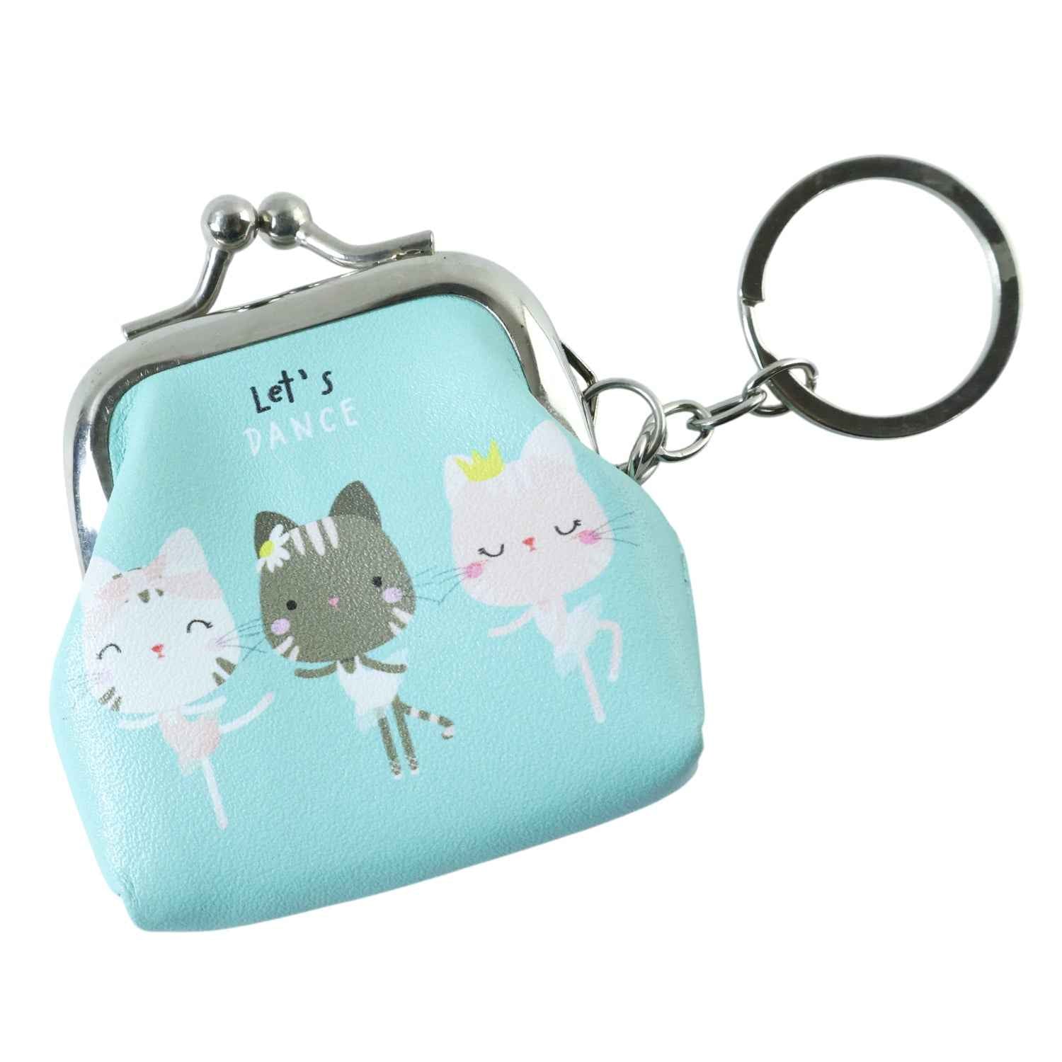 Cartoon Cat Mini Coin Purse Keychain – Portable & Stylish