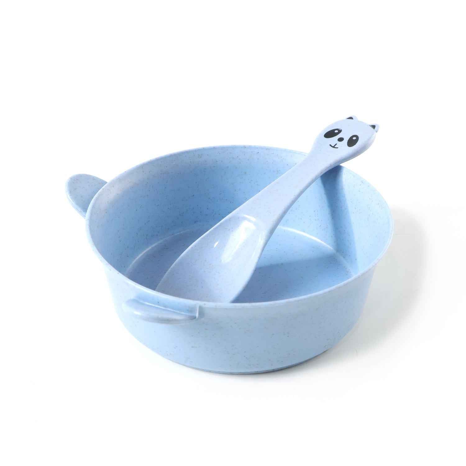 Wheat Straw Kids Soup Bowl with Matching Spoon – Eco-Friendly & Unbreakable
