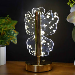 Crystal LED Table Lamp – Luxury Golden Butterfly Accent