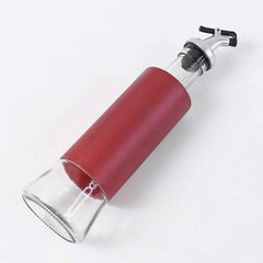 Glass Oil Dispenser – Durable 300ml Bottle with Plastic Cover
