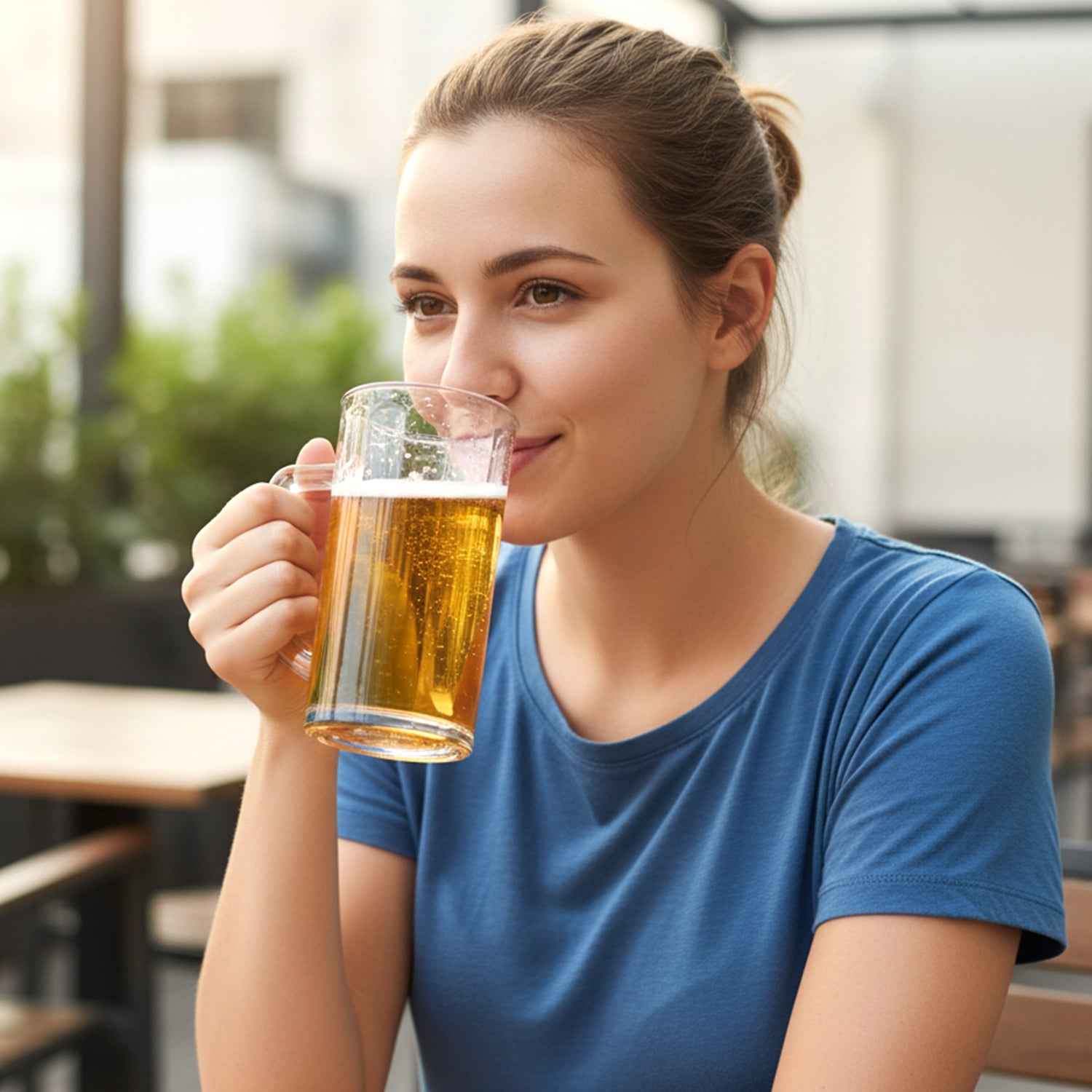 Plastic Shake Mug – Durable 400ml Beverages with Handle