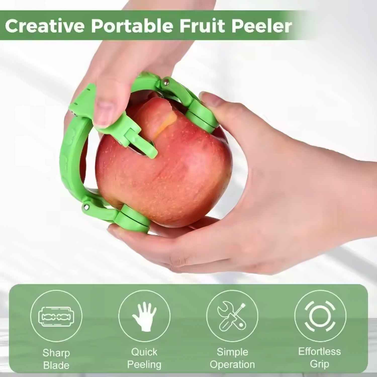 Apple Peeler Cutter – Adjustable Stainless Steel Blade with Holder