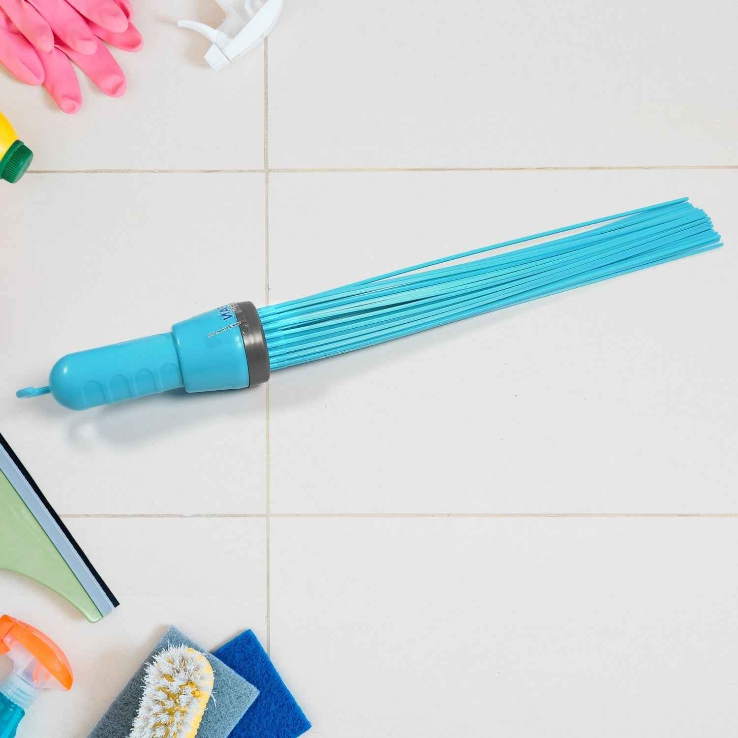 Plastic Stick Broom – 44 Flexible Bristles for Floors | Pro Clean