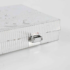 Decorative Multipurpose Silver Cash Box – Stylish 20x9cm Gift Case