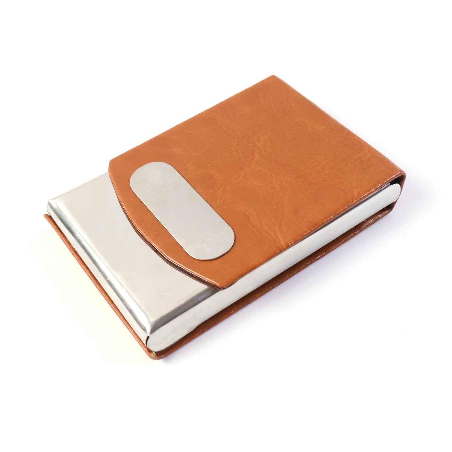 Business Card Holder – Premium Leather Finish with Steel Case