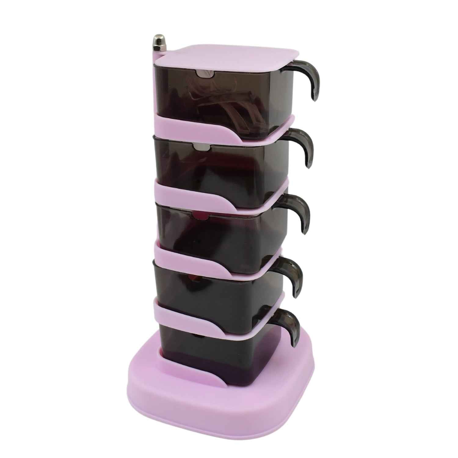 Rotating Spice Rack – 5-Section Vertical Organizer | Lunchie Bunchie