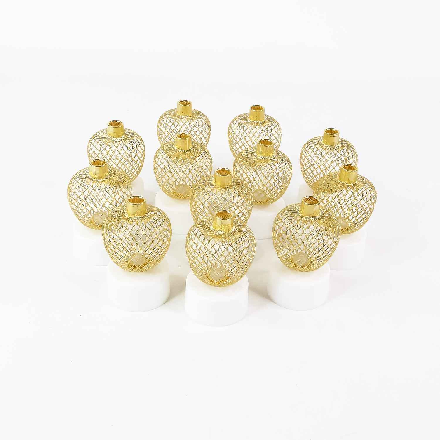 Apple Shape LED Tealight Candles – Flameless Decorative Set of 12