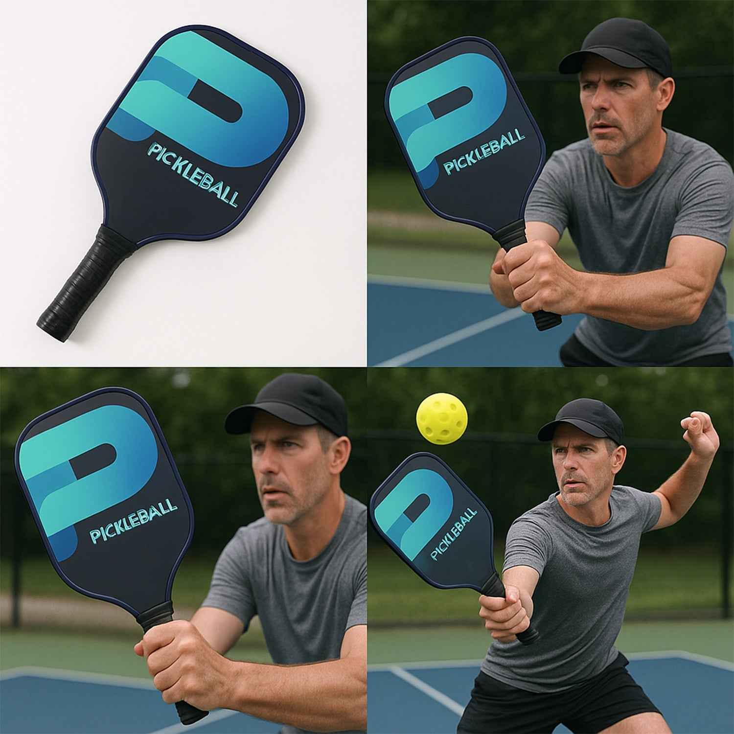 Fiberglass Pickleball Paddle – Cushioned Grip for Superior Control