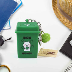 Trash Can Keychain – Durable Plastic Mini Recycle Bin Charm