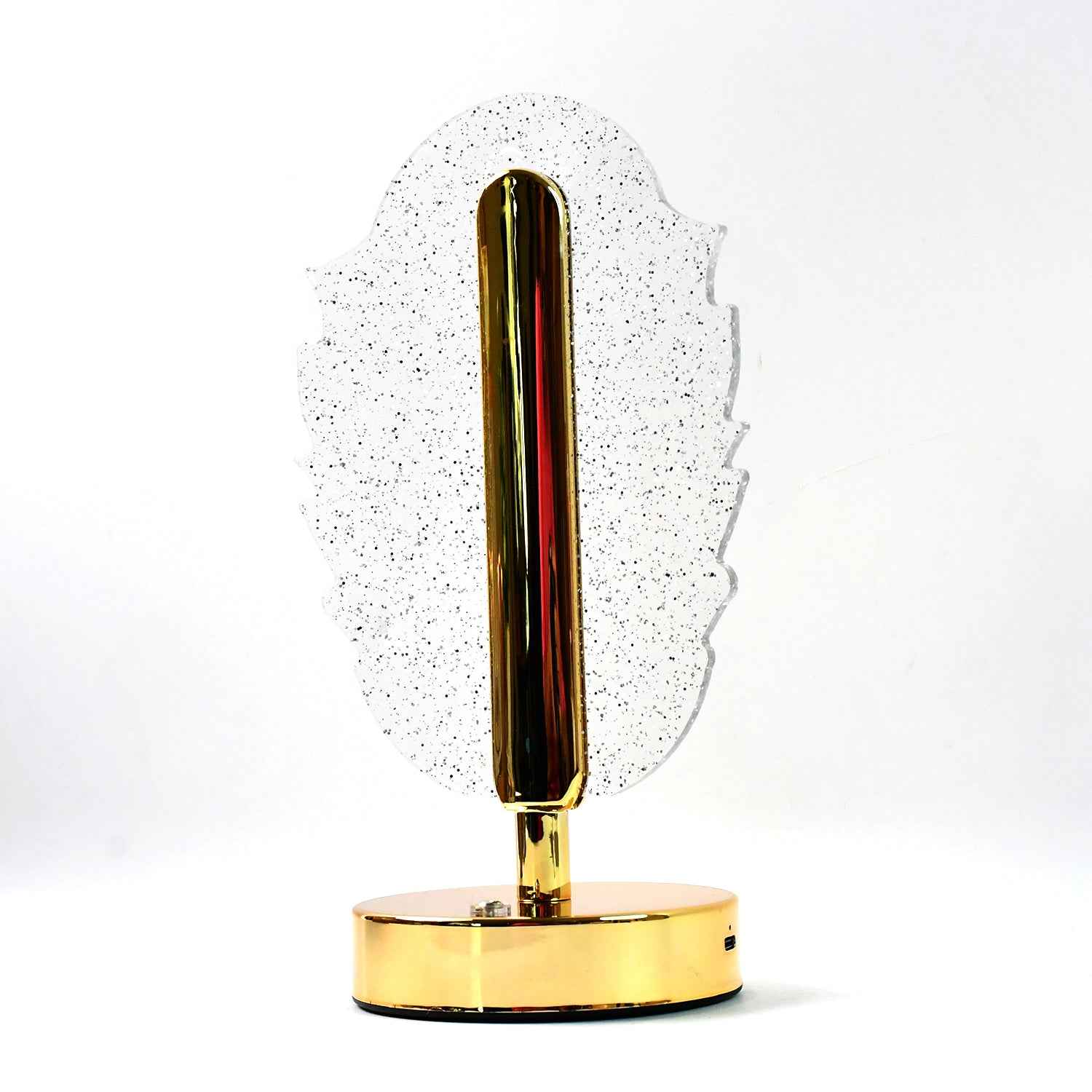 Feather Shape Crystal Table Lamp – Elegant USB Charging LED Light