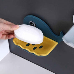 Wall Mounted Soap Holder – Fish Shape Double Layer Adhesive | VelvetBubbles