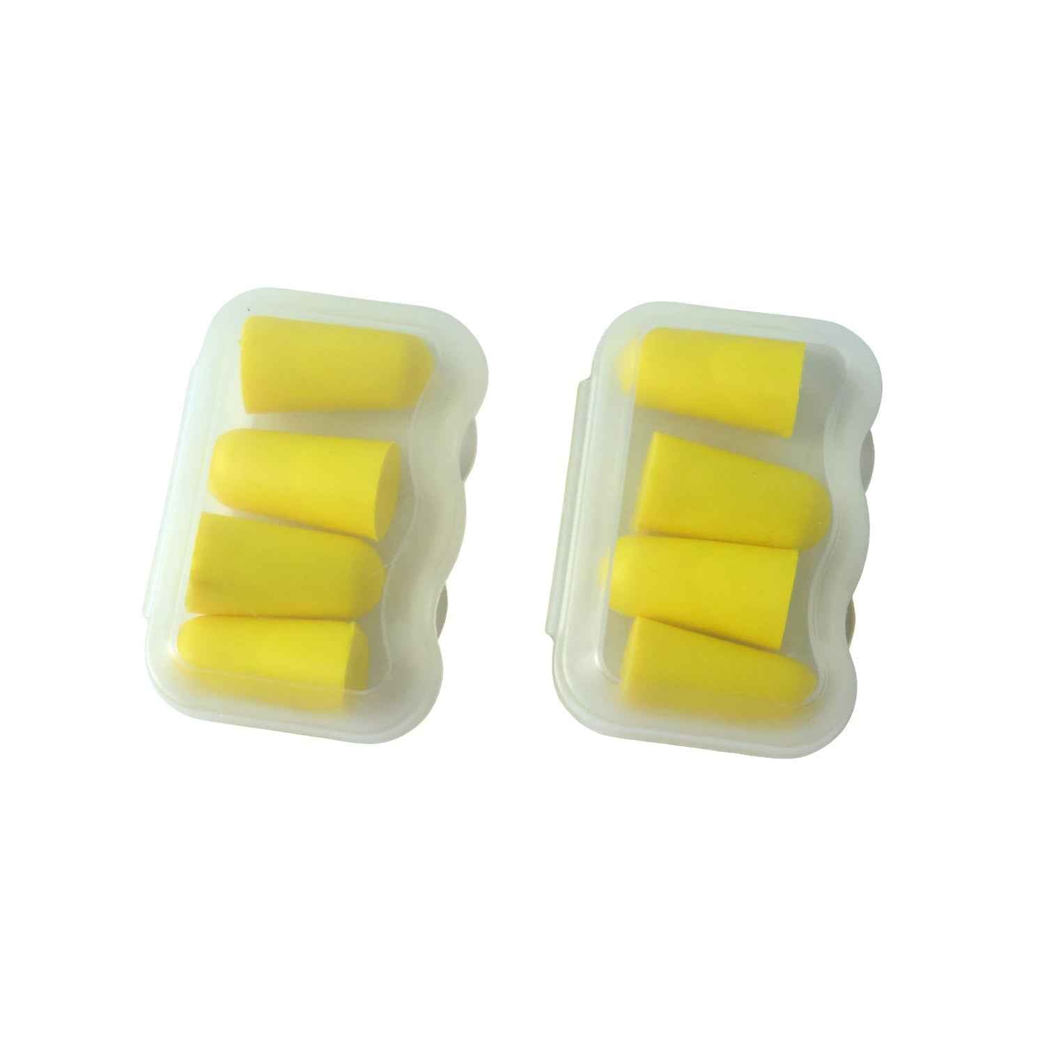 Noise Reduction Ear Plugs – Soft Foam with Compact Case (4 Pair)