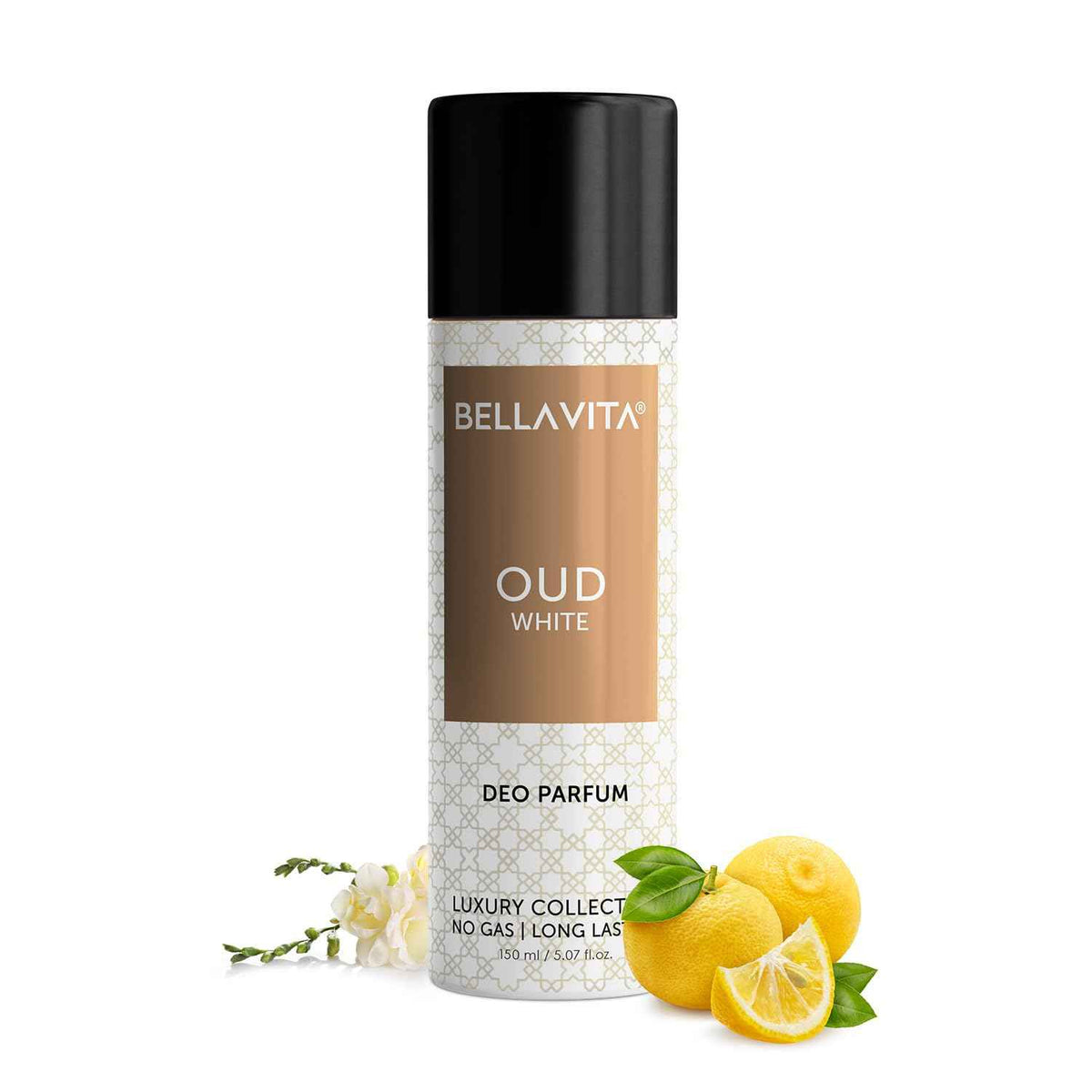 Bellavita Oud White Deo Perfume Body Spray – Long Lasting Fragrance for Men & Women