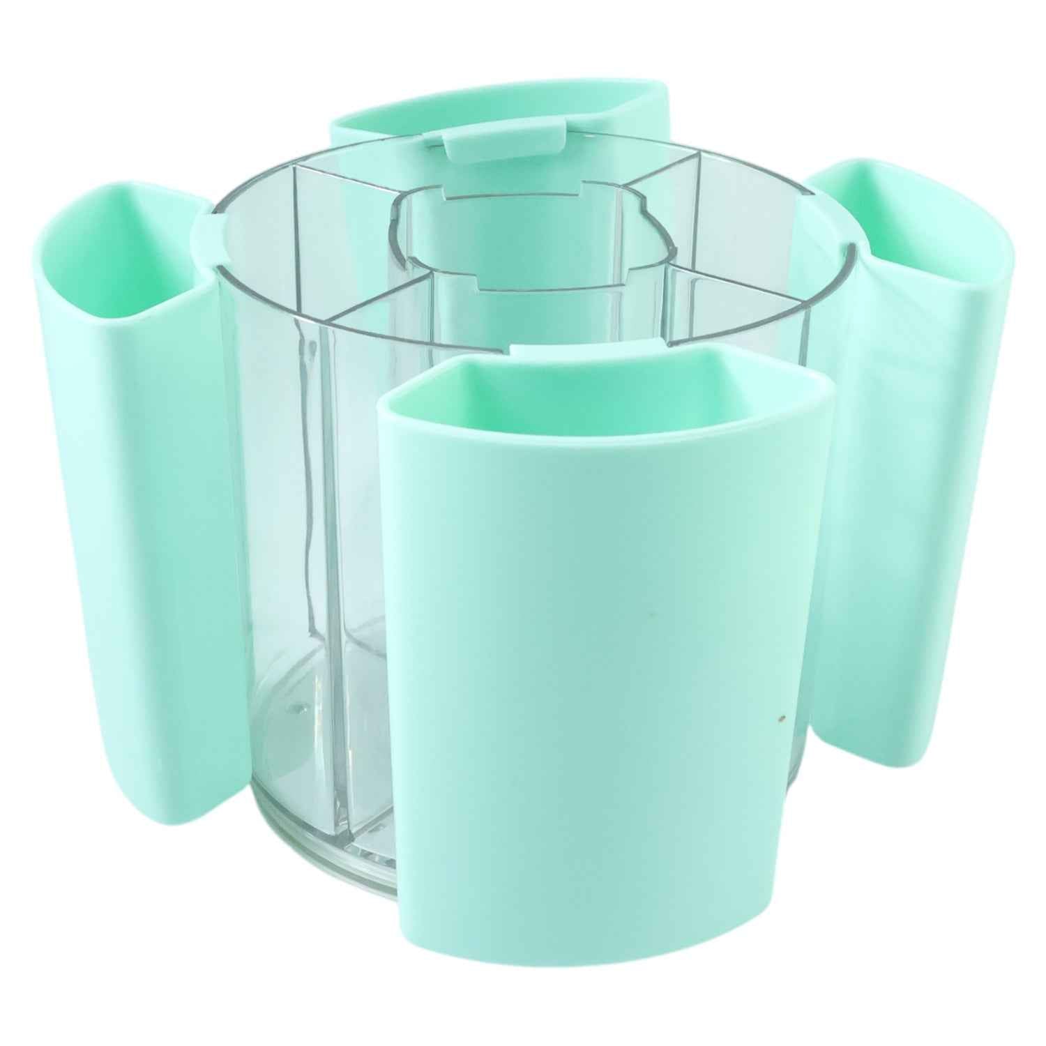 Rotating Pen Holder – 5 Compartment Desk Organizer Stand