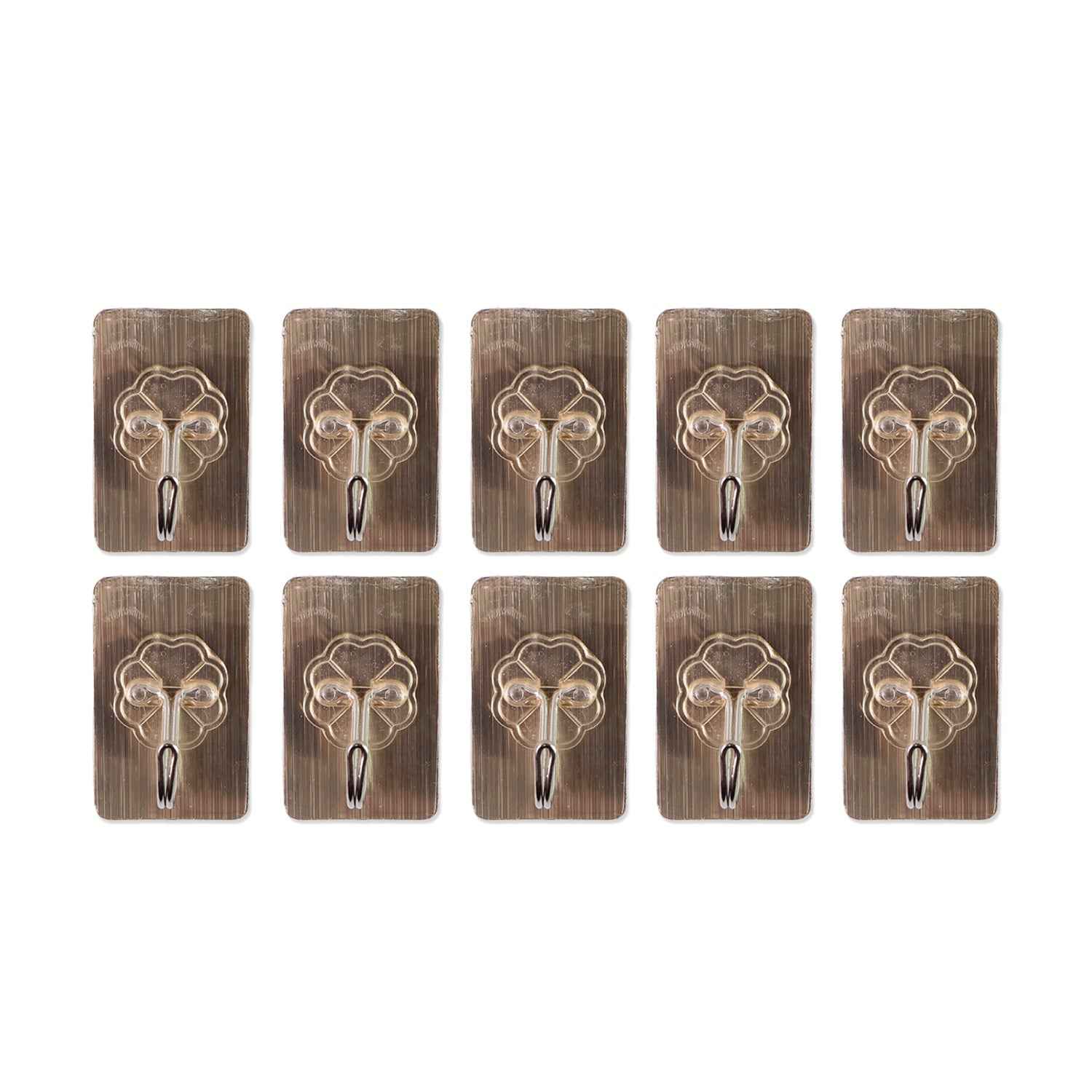 Adhesive Wall Hook – Waterproof Transparent 10-Piece Set