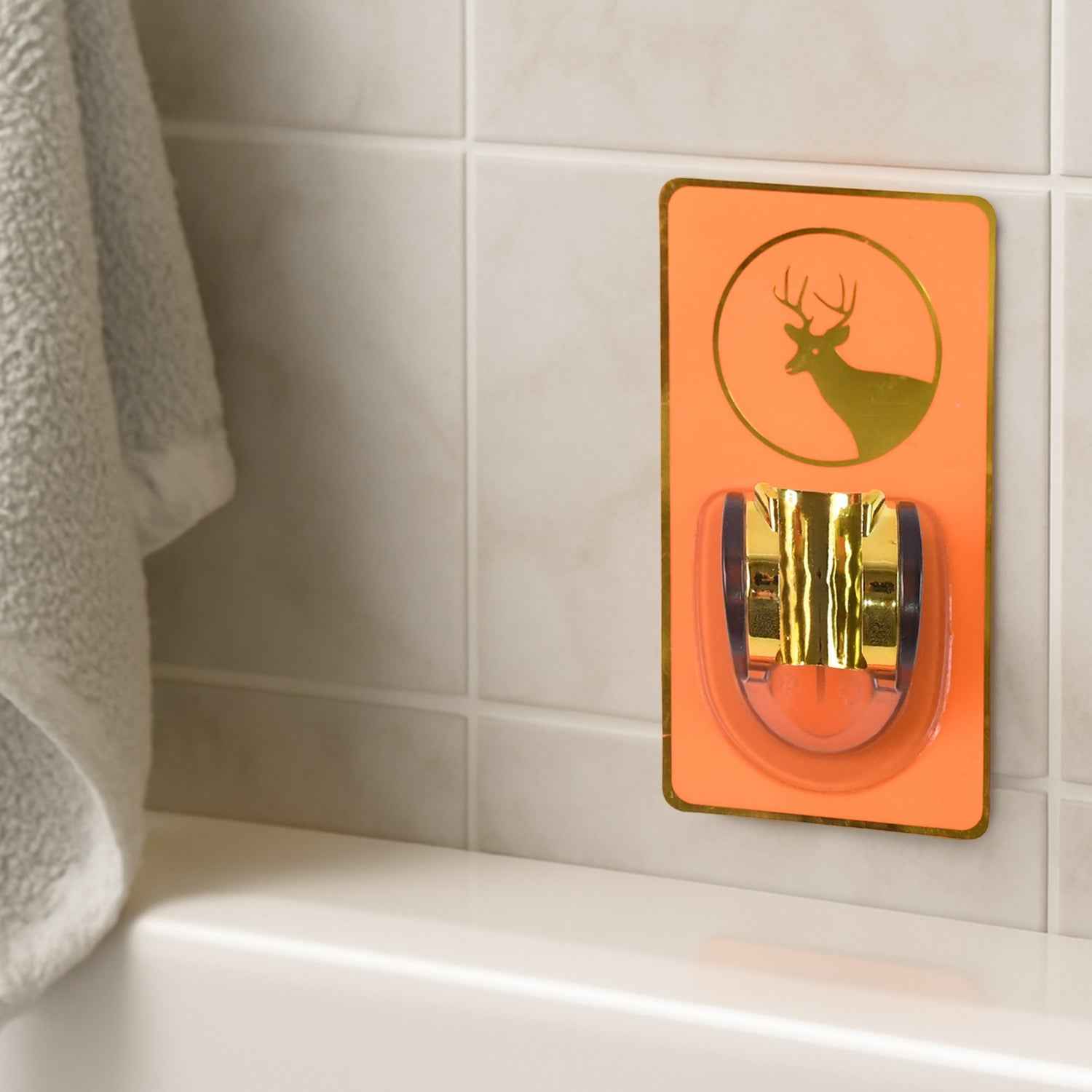 Self-Adhesive Adjustable Shower Head Holder – No-Drill Mount