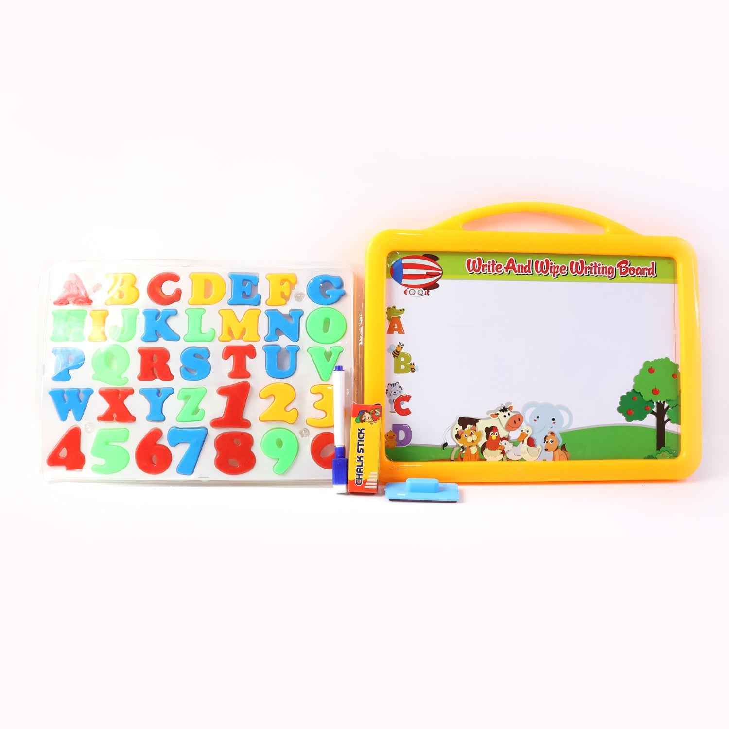 Kids Writing Board Set – Double-Sided Whiteboard & Blackboard