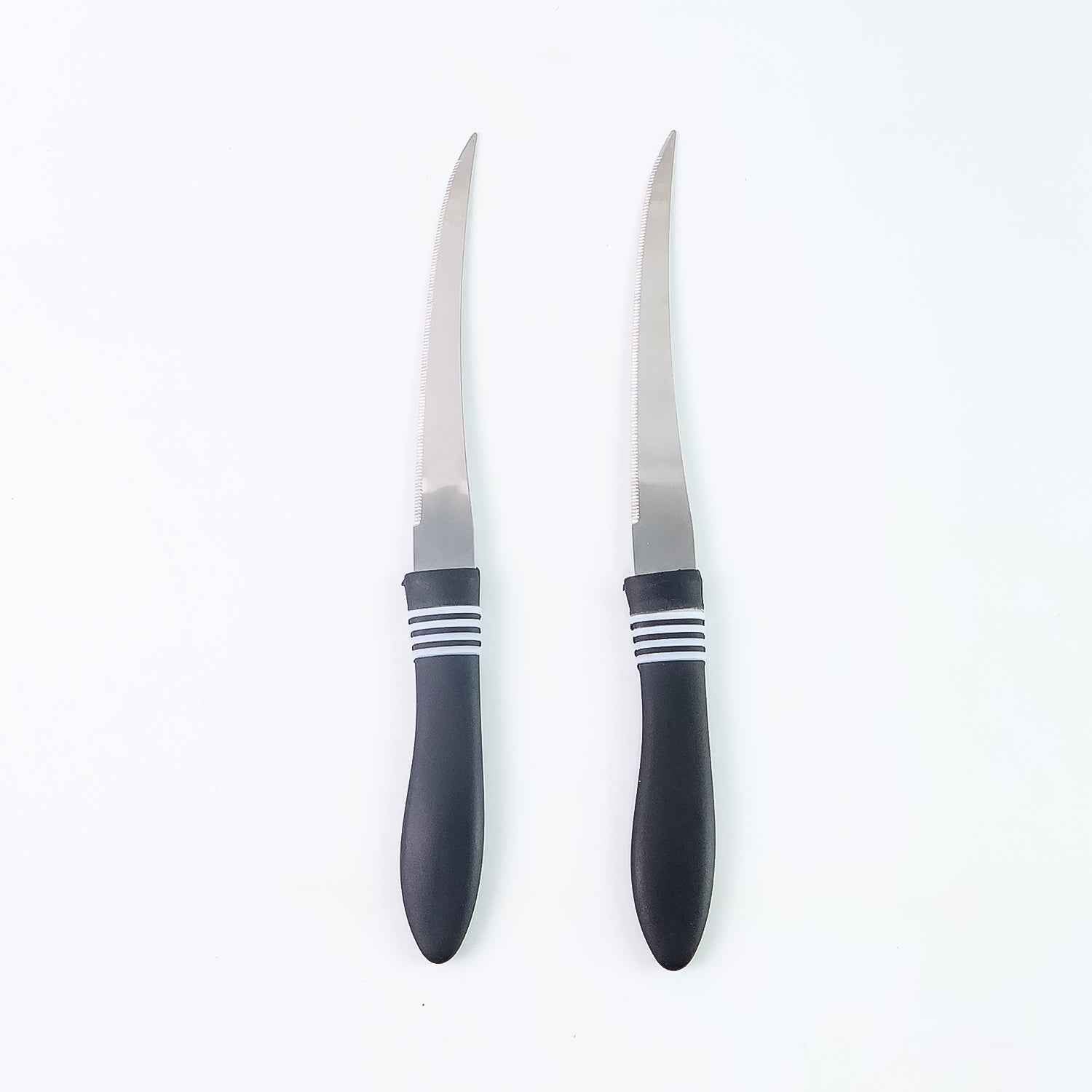 Serrated Kitchen Knife Set – Premium Curved Stainless Steel Blades