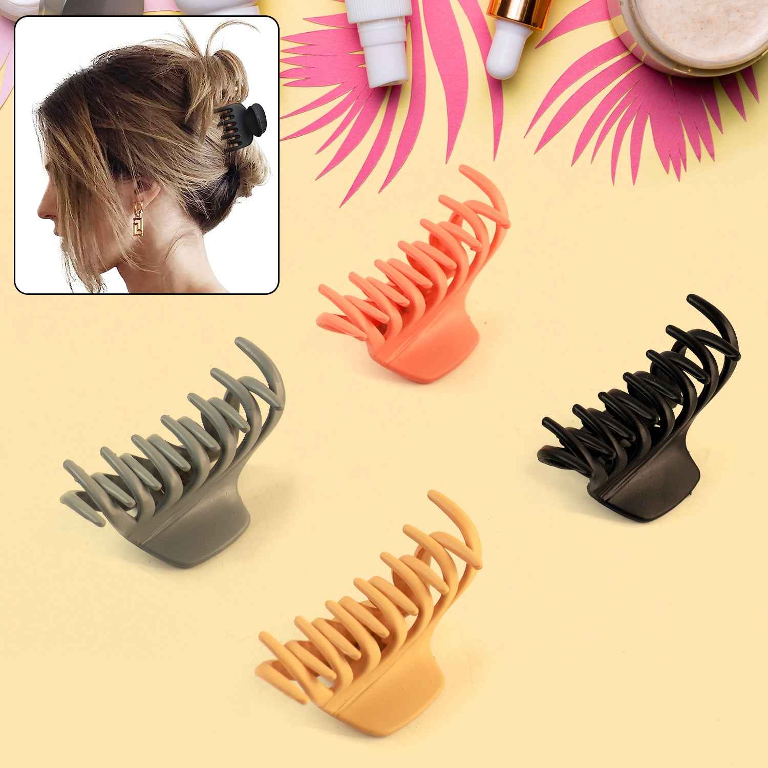 Plastic Hair Clamp – Lightweight Durable Matte Barrette
