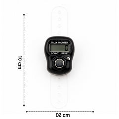 Close-up of digital tally counter's clear LCD display for precise counting