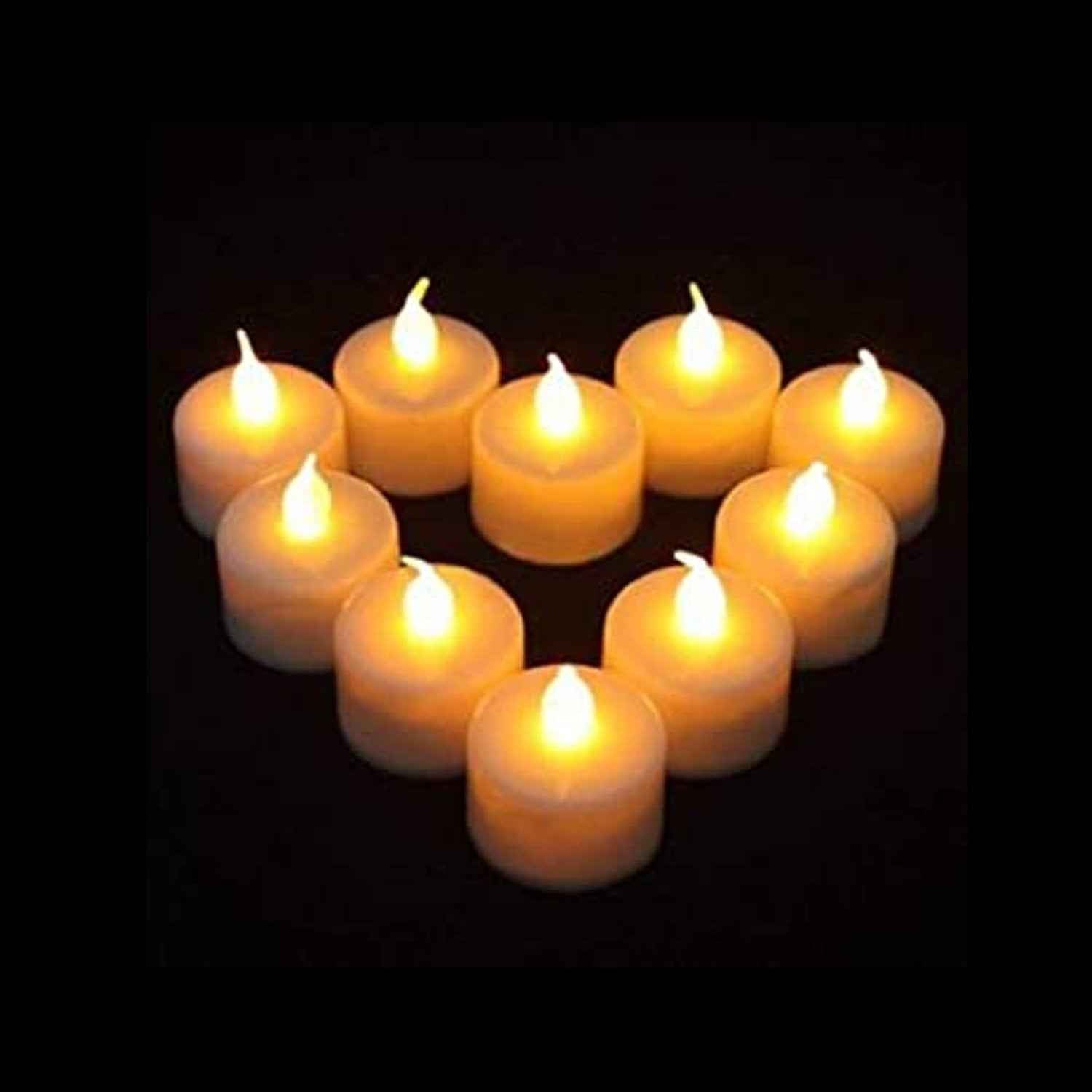 LED Tealight Candles – White 24 Pcs for Diwali Decor | Indo Glow