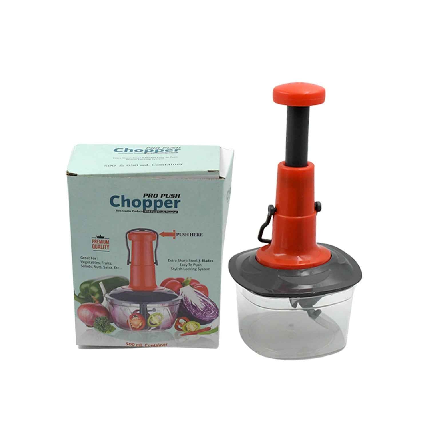 Manual Food Chopper – 650ml, 3 SS Blades, Anti-Slip | Quickslice