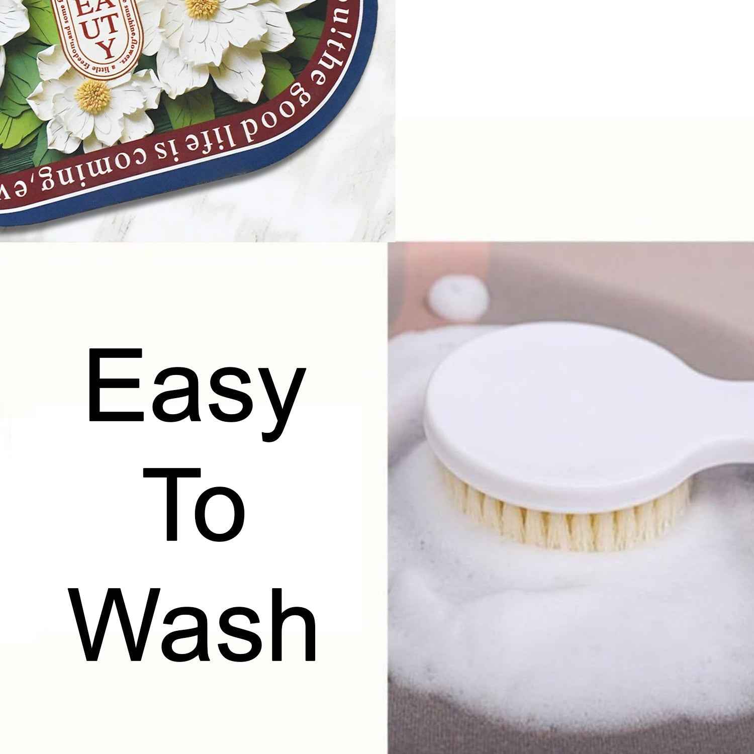 Absorbent Bath Mat – Quick-Dry Anti-Slip Floral Design | Mist & Relax