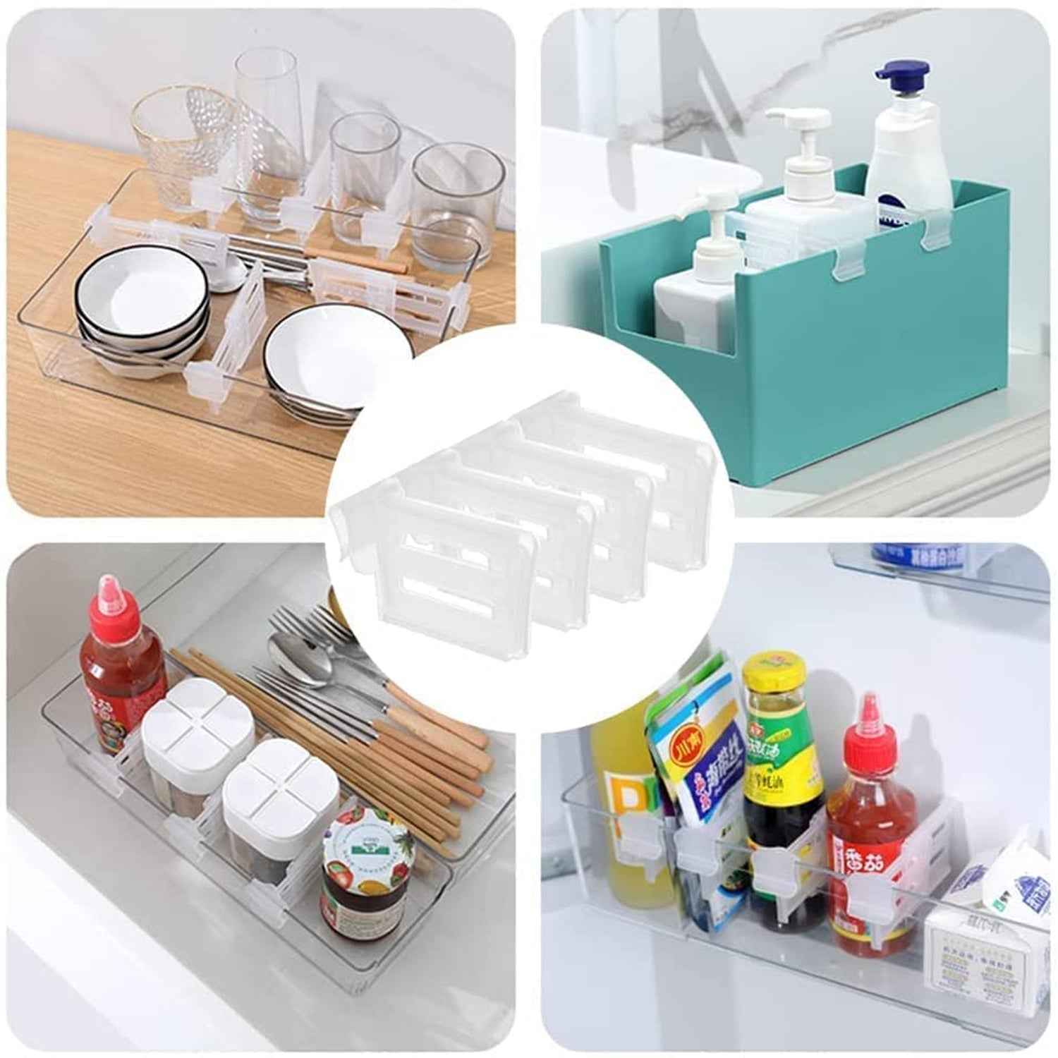 Refrigerator Drawer Dividers – 4 Pcs Set | Indo Glow