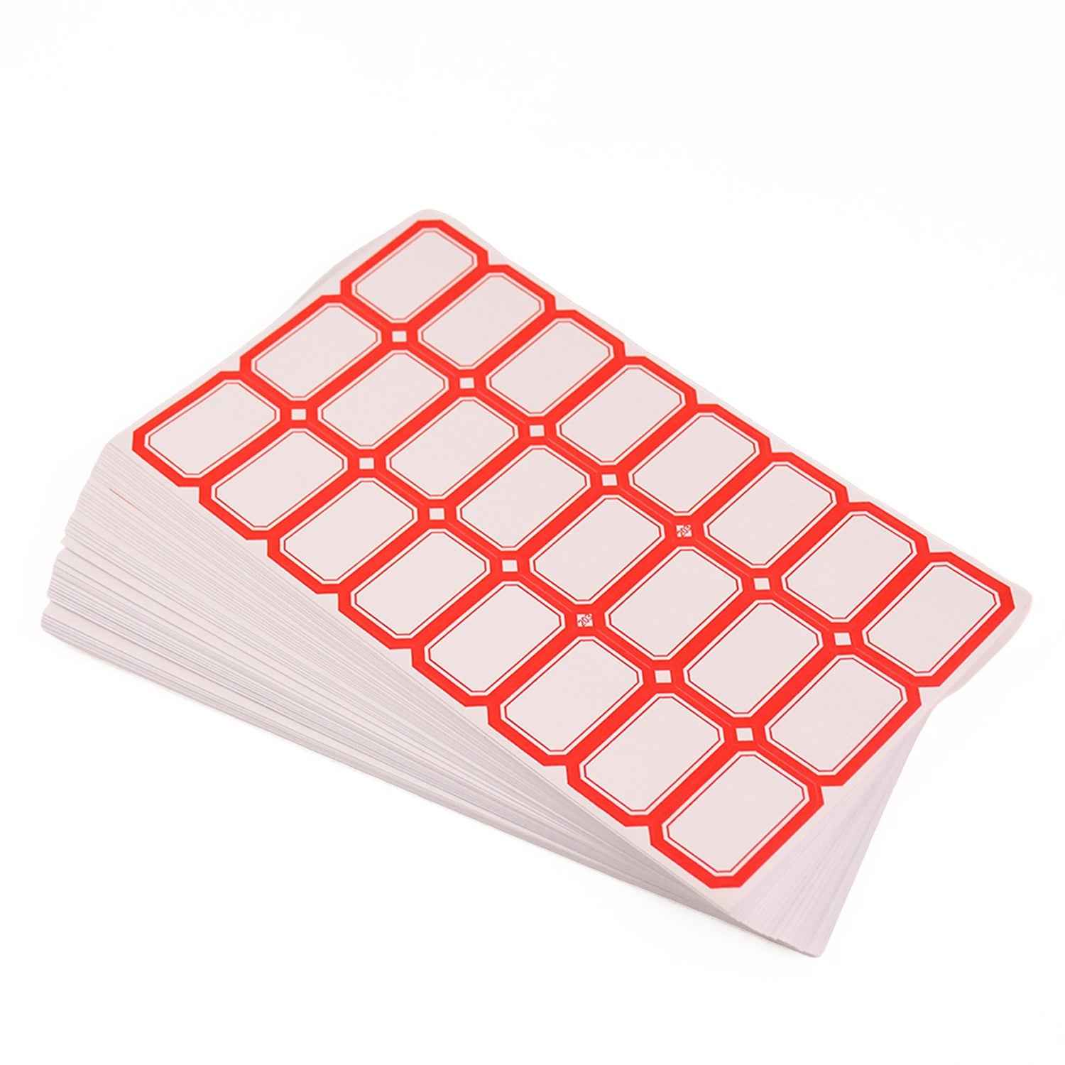 Writable Label Stickers Ð Easy to Use with Red Border for Clarity