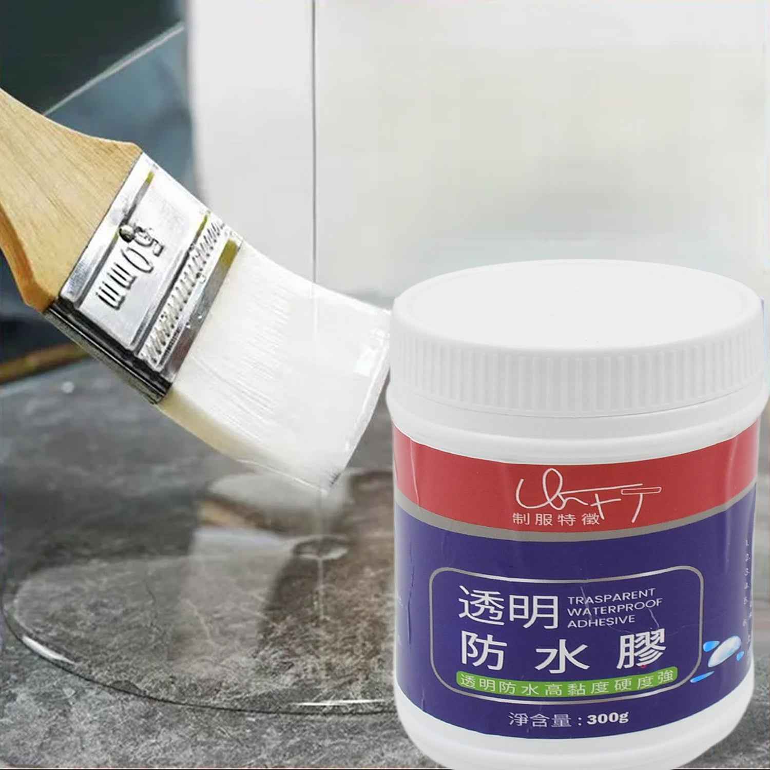Craftily anti-leakage agent shown in clear liquid form, ready for application.
