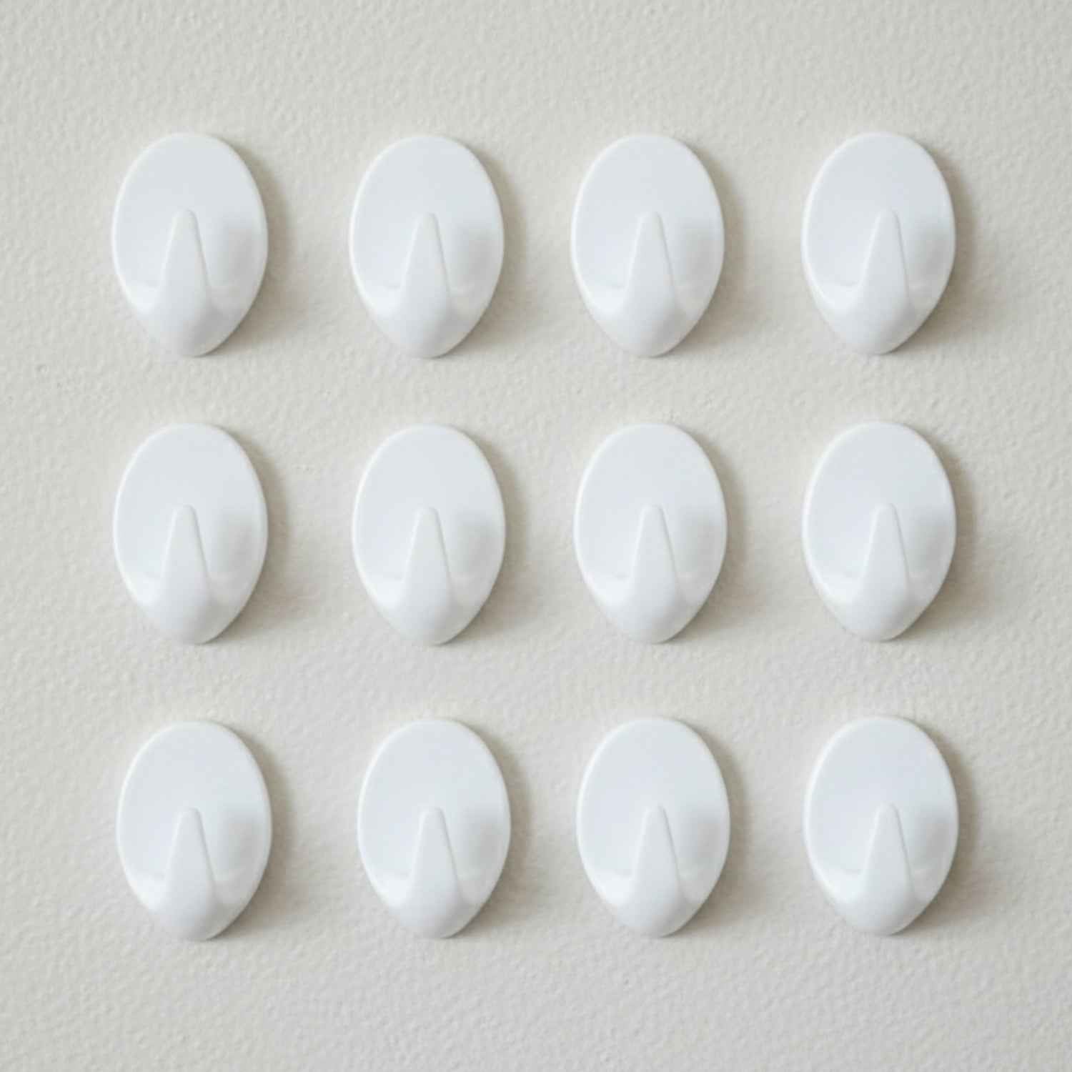Self Adhesive Wall Hooks – Strong Hold, No Drilling (12 Pc)